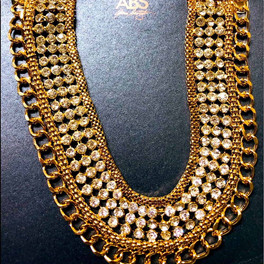Gold and Rhinestone Necklace